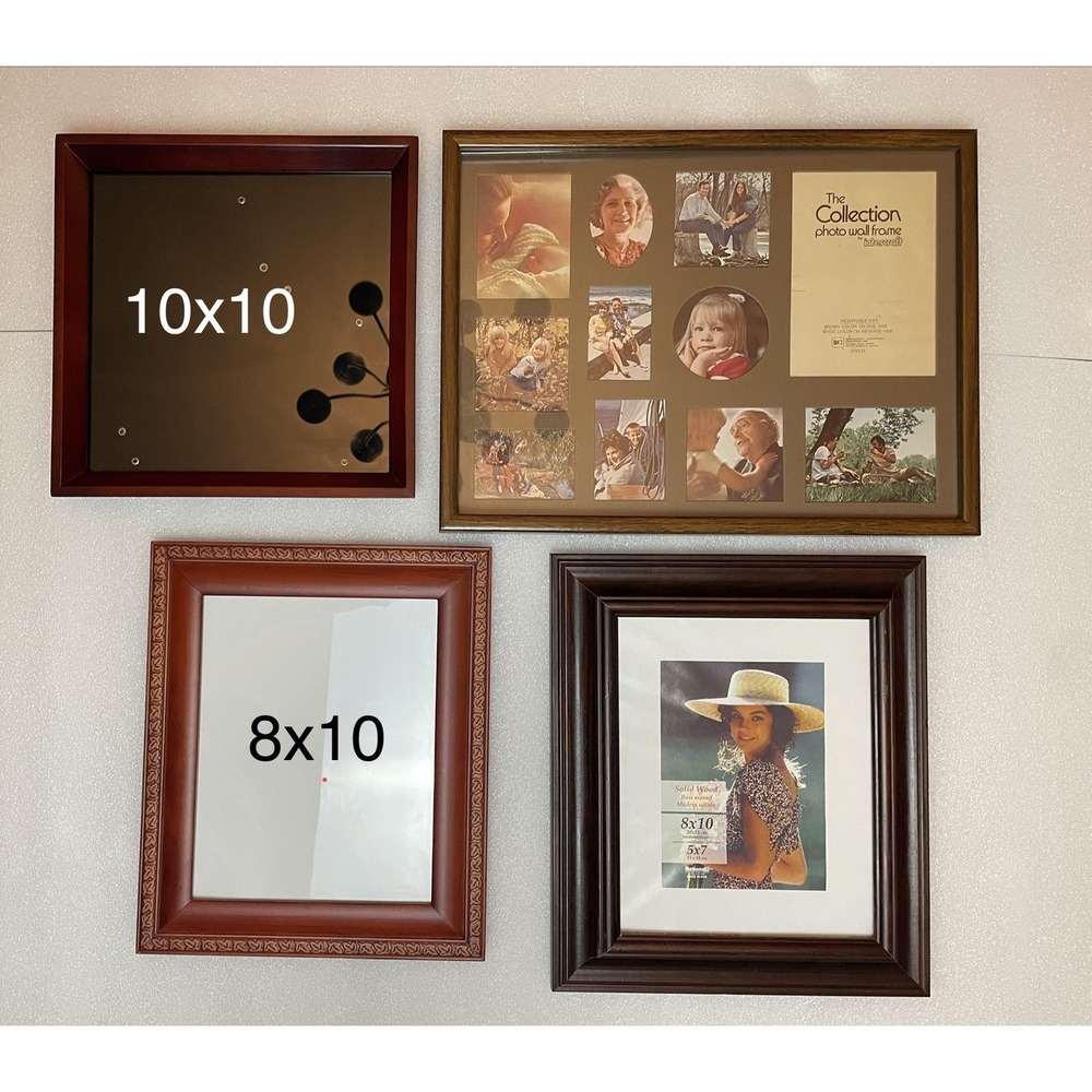 Frames 8x10 10x10 Collage Lot Of 4 Gallery Wall‎ Art Wooden Wood